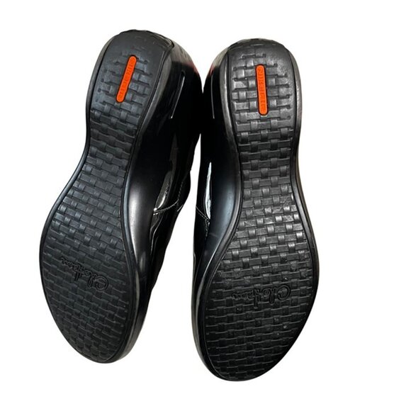 Cole Haan shoes women’s 6 1/2 black patent leather slip on clogs - Picture 5 of 10